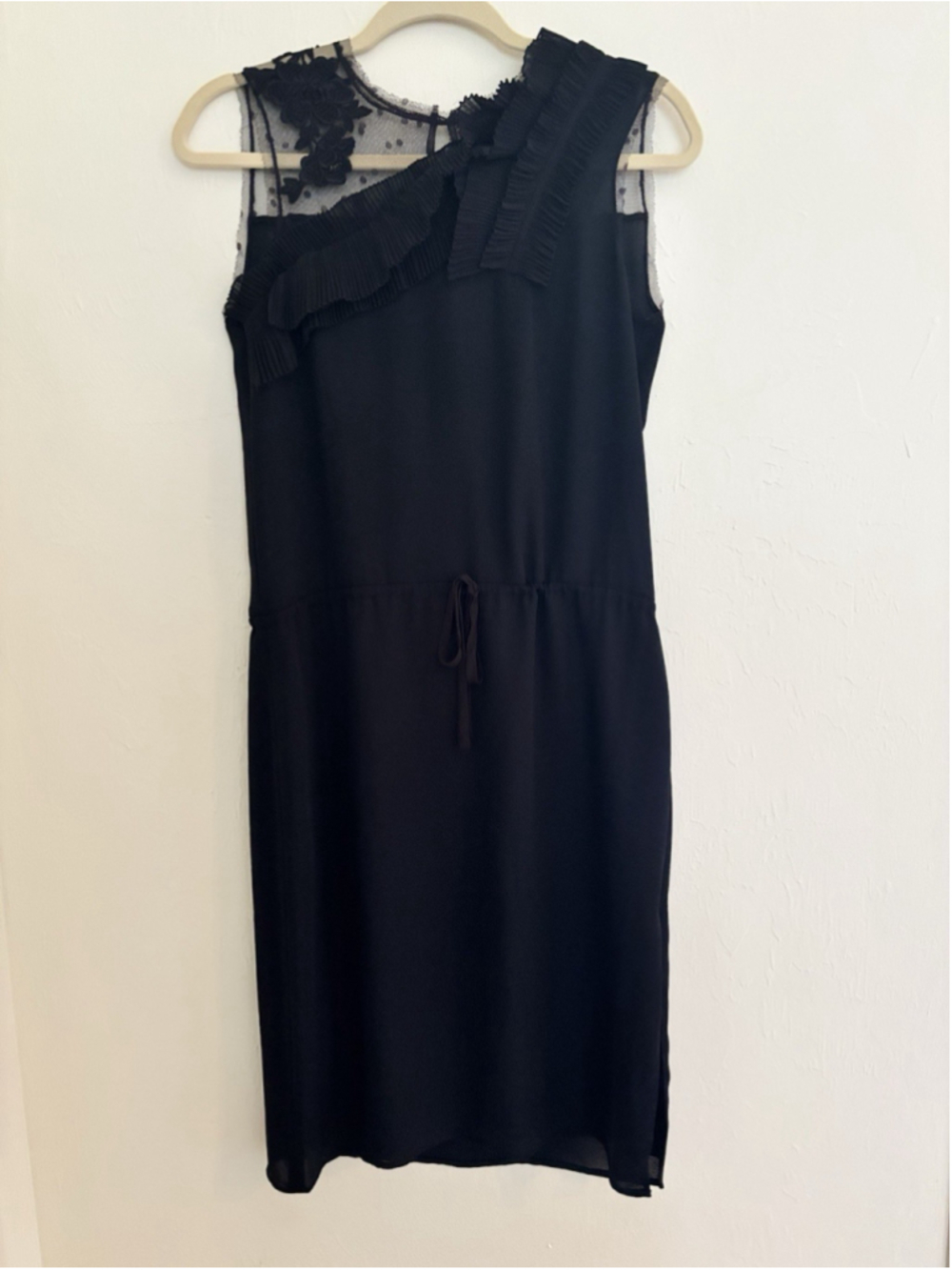 NWT BCBG Max Azria Black Polka Dot Lace Short Cocktail Dress Sz XS Women’s - Picture 2 of 11